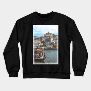 By The Douro River in Porto Crewneck Sweatshirt